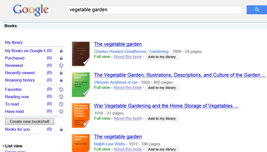 Free gardening books